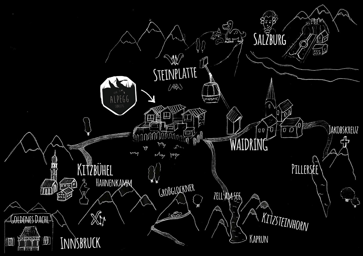 Erlebnis-Ausflugszielkarte Alpegg Chalets