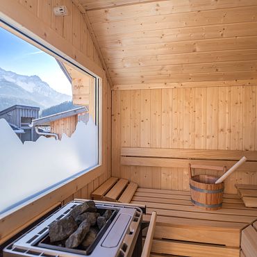 Sauna mit Bergblick