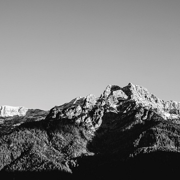 Schöner Bergausblick bei den Alpegg Chalets in der Region Steinplatte